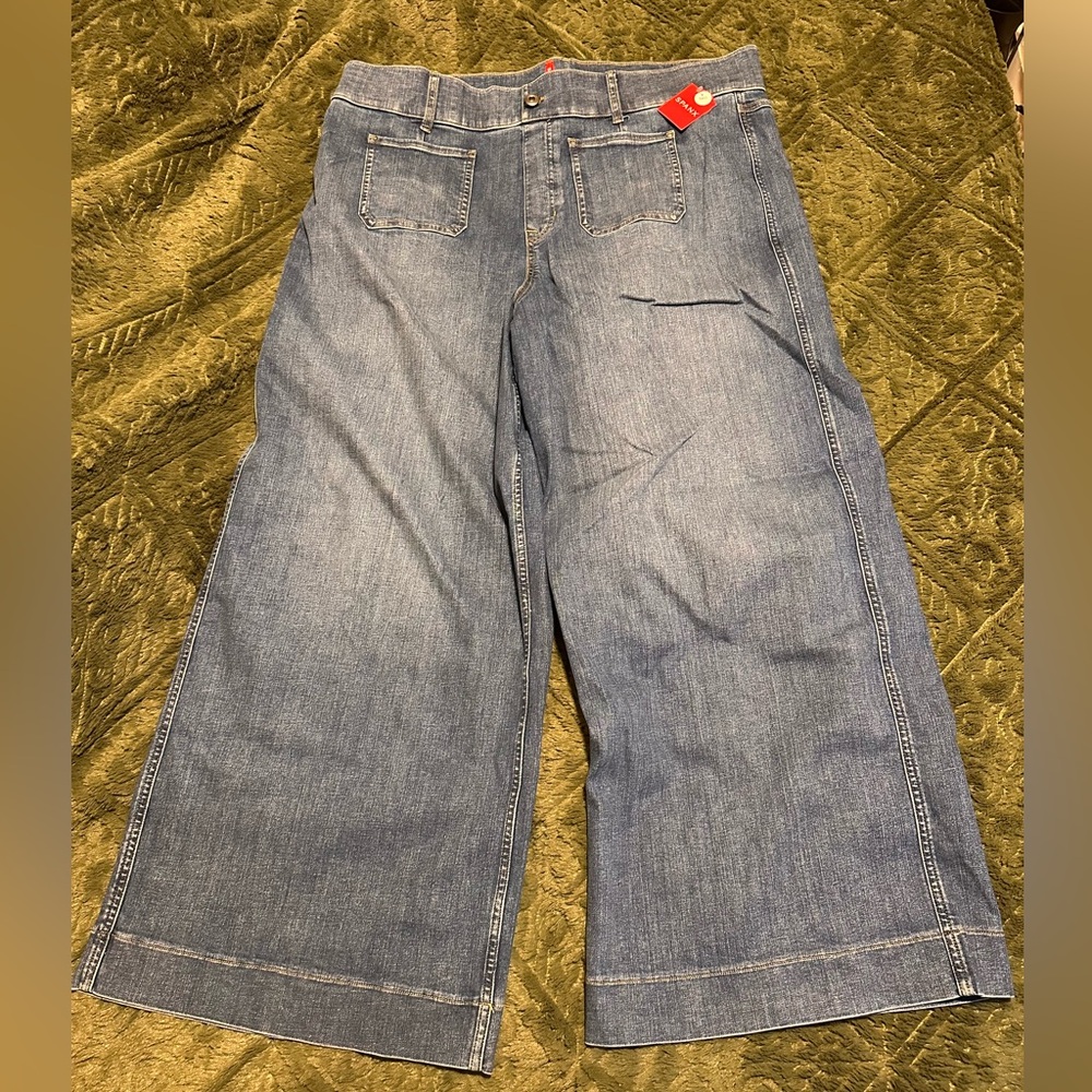 NWT SPANX Wide Leg Crop Jeans